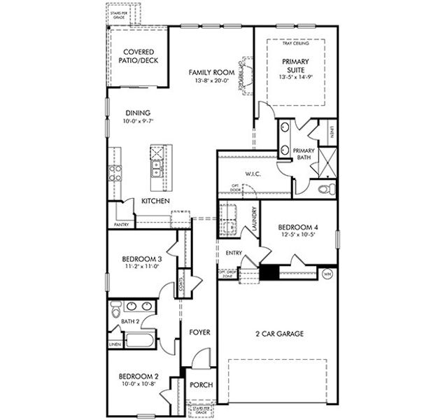 2D floor plan layout for the Newport by Meritage Homes in Waltons Grove, Mount Juliet, TN (Image 3). 2D floor plan layout for the Newport by Meritage Homes in Waltons Grove, Mount Juliet, TN (Image 3).