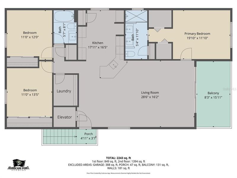 2D floor plan layout of this home in , Hernando Beach, FL (Image 4).
