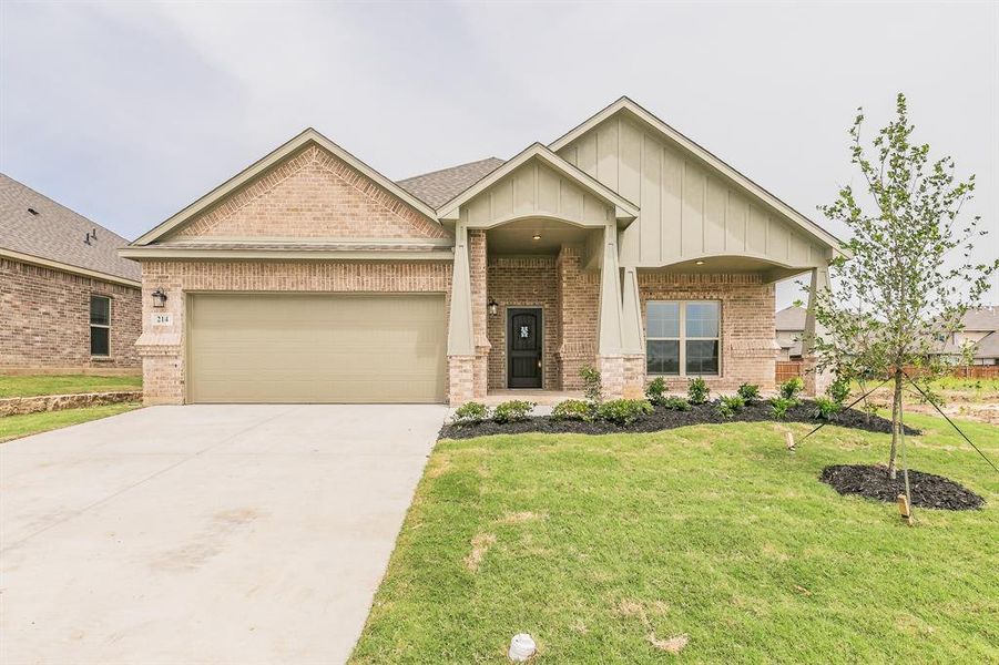 Front exterior of a new home in , Alvarado, TX, highlighting curb appeal (Image 19).