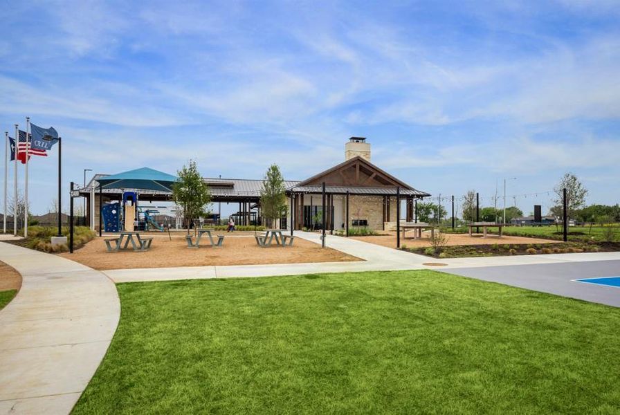 View of community with a lawn and a gazebo