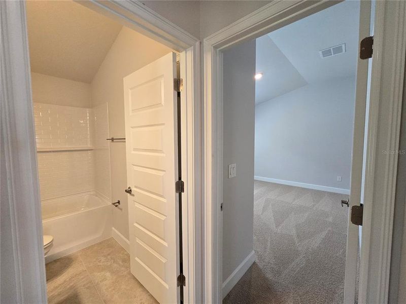 shared bathroom and 3rd bedroom