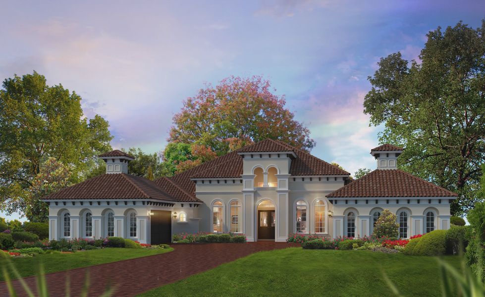Representative exterior photo of a completed home built from the Monaco by ICI Homes in Plantation Bay, Ormond Beach, FL (Image 2).