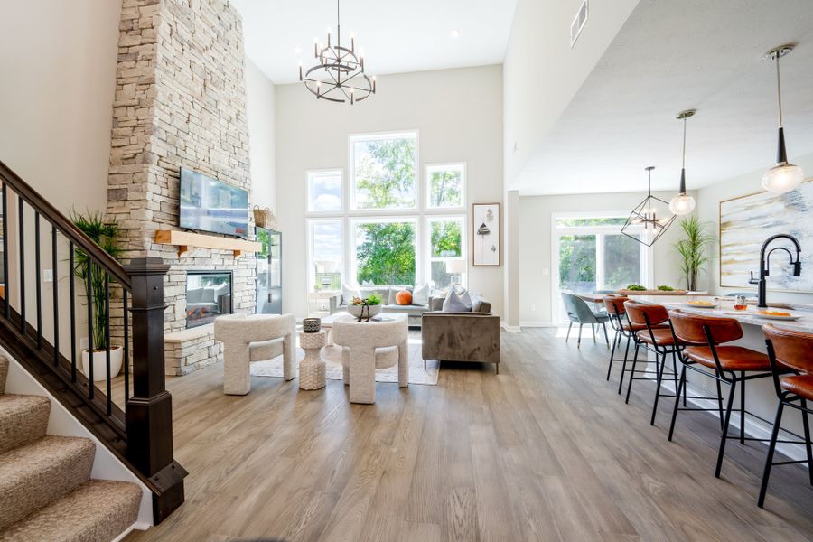 Representative furnished interior of a home built from the Charles by Fischer Homes in Twin Lakes, Hoschton (Image 48).