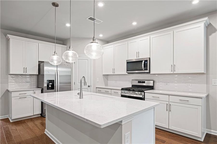Furnished interior view inside a new home in Briar Creek, Atlanta (Image 3). Furnished interior view inside a new home in Briar Creek, Atlanta (Image 3).