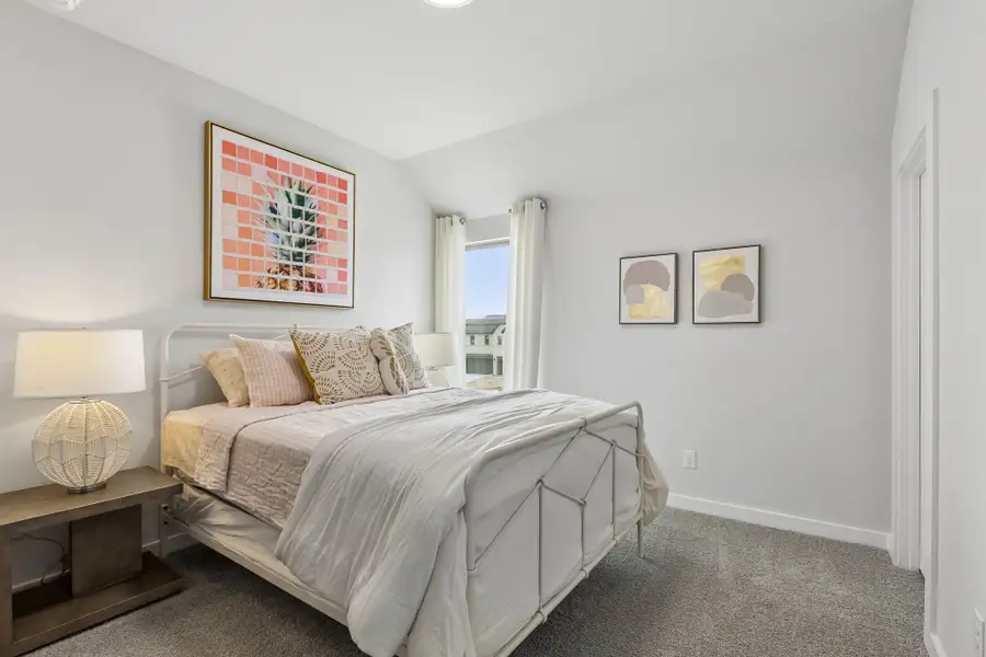 Bedroom in a Madero Winters Model Home in Haslet TX by Trophy Signature Homes