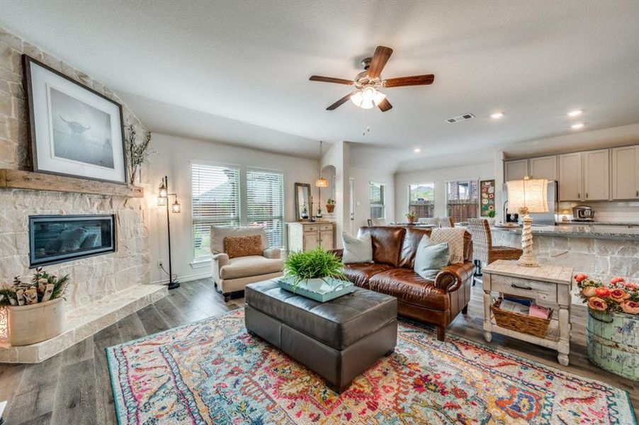 Furnished interior view inside a new home in , Aubrey (Image 5). Furnished interior view inside a new home in , Aubrey (Image 5).