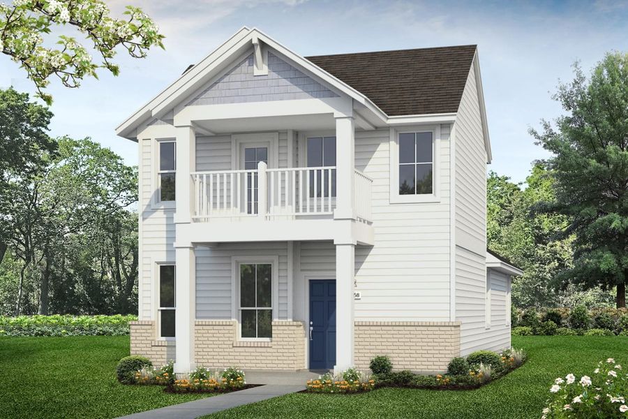 Representative exterior photo of a completed home built from the Harvest Ridge 1558 by Brohn Homes in Harvest Ridge, Elgin, TX (Image 3).