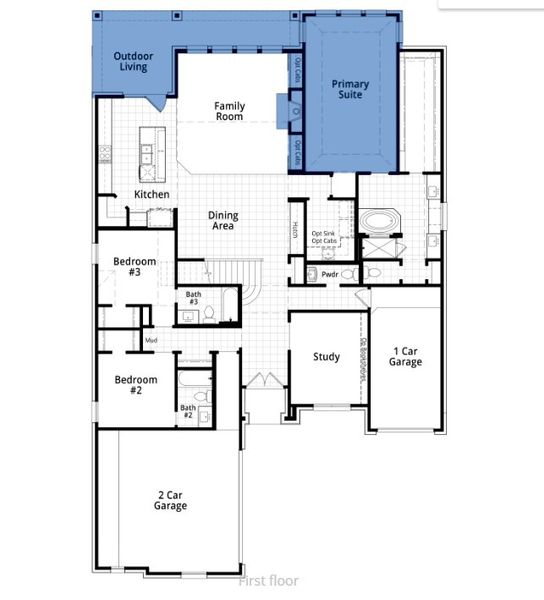 2D floor plan layout of this home in Quail Hollow: 72ft. lots, Rockwall, TX (Image 3). 2D floor plan layout of this home in Quail Hollow: 72ft. lots, Rockwall, TX (Image 3).
