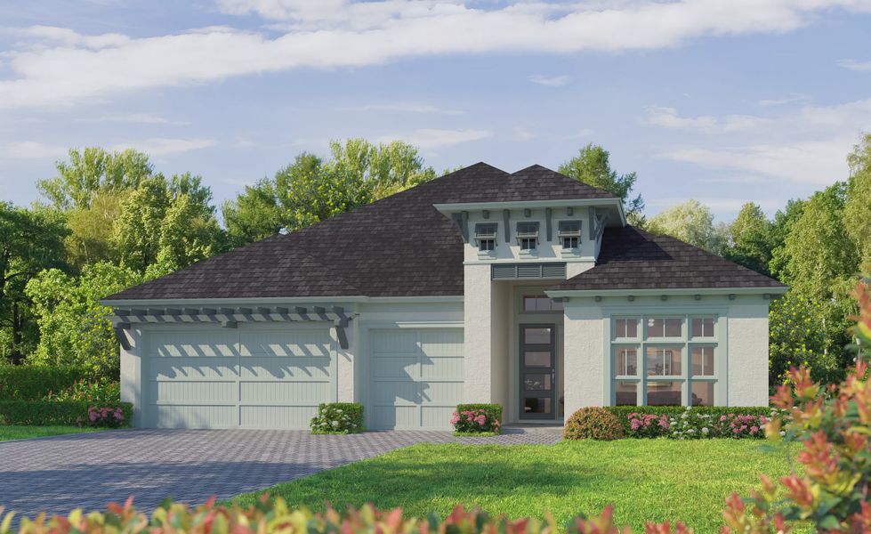 Representative exterior photo of a completed home built from the South Bay by ICI Homes in Wellen Park, Venice, FL (Image 3).