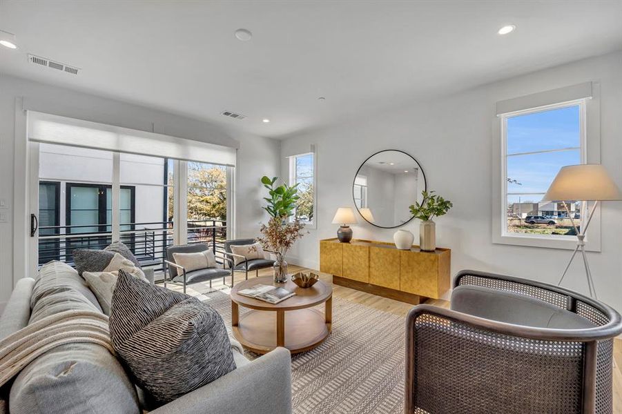 Furnished interior view inside a new home in , Dallas (Image 23).