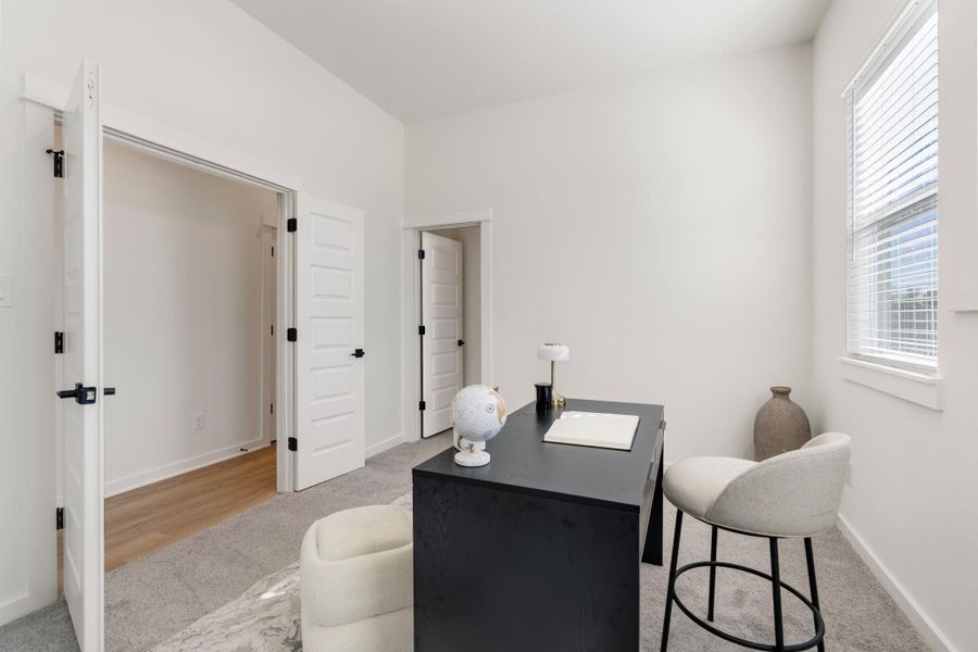 A versatile secondary bedroom with its own ensuite bathroom.