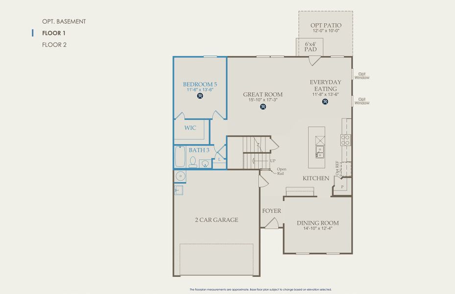 Mitchell Floor Plan, Quick Move-In Home, Floor 1