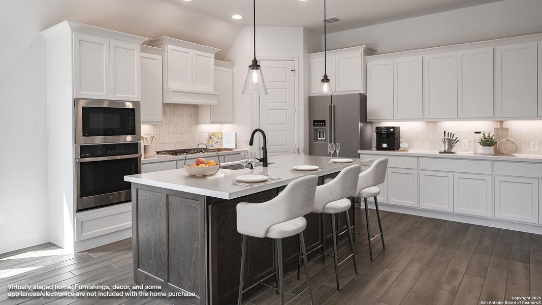 Furnished interior view inside a new home in Homestead 65', Schertz (Image 8).