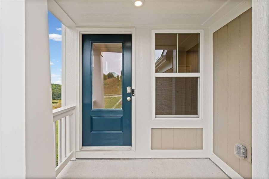 Exterior details and patio area of a home in Villas at Gold Creek, Dawsonville (Image 25).