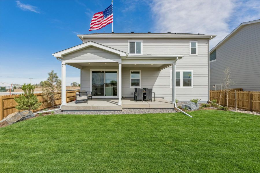 A house with a flag on the roof. A house with a flag on the roof.