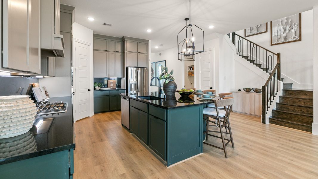 Representative furnished interior of a home built from the Rosewood by DRB Homes in Brookewater, Rosenberg (Image 10).