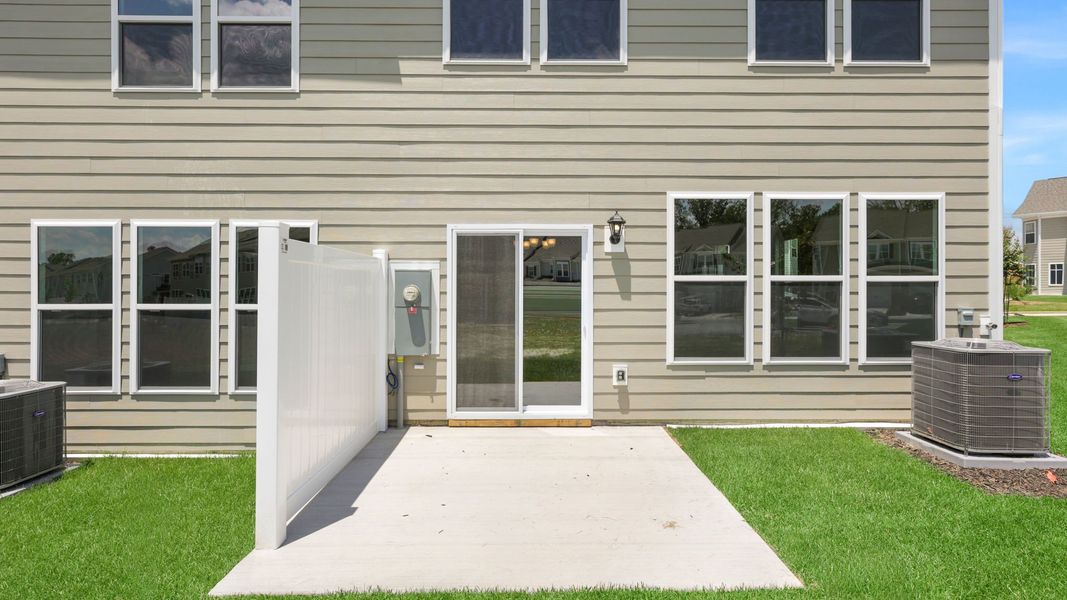 Exterior details and patio area of a home in The Townes at Stonecrest, Hendersonville (Image 4). Exterior details and patio area of a home in The Townes at Stonecrest, Hendersonville (Image 4).