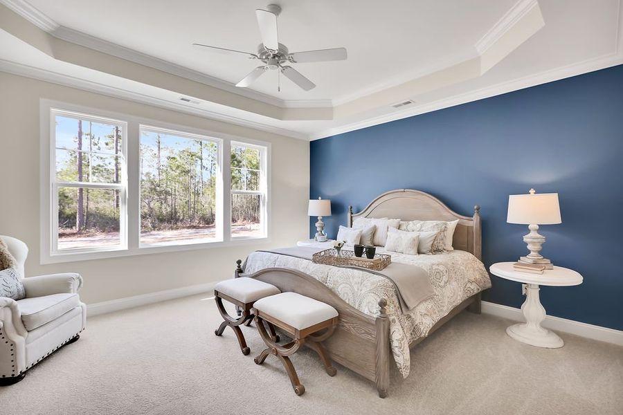 Furnished interior view inside a new home in Compass Pointe, Leland (Image 17). Furnished interior view inside a new home in Compass Pointe, Leland (Image 17).