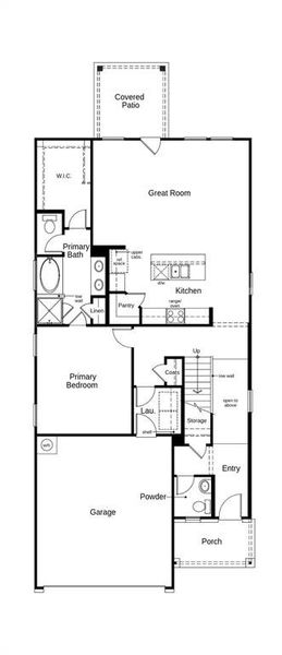 This floor plan features 4 bedrooms, 2 full baths, 1 half bath, and over 2,400 square feet of living space.