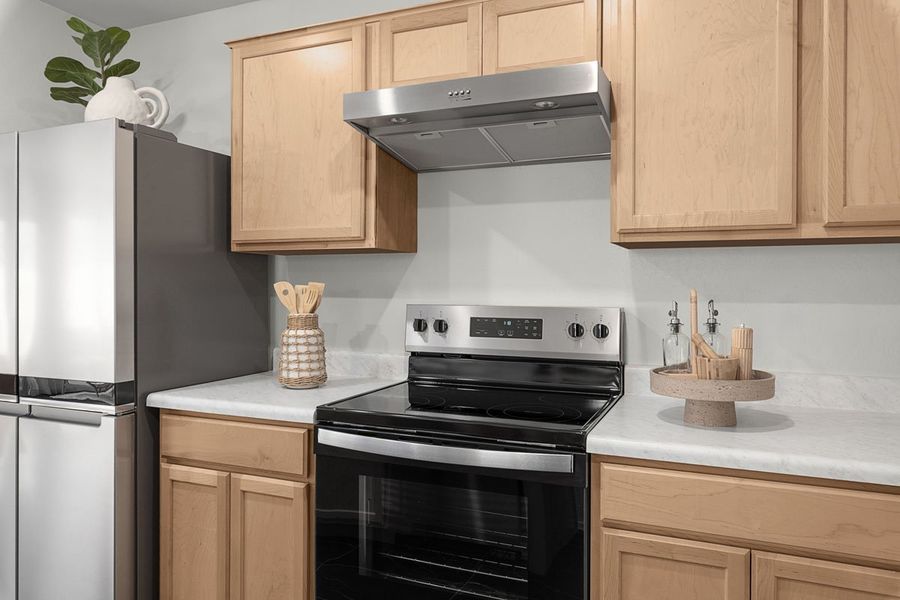 Stainless steel kitchen appliances