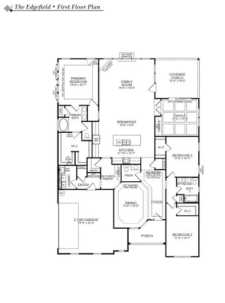 2D floor plan layout for the Edgefield by Eastwood Homes in Hancock Farms, Aiken, SC (Image 3). 2D floor plan layout for the Edgefield by Eastwood Homes in Hancock Farms, Aiken, SC (Image 3).