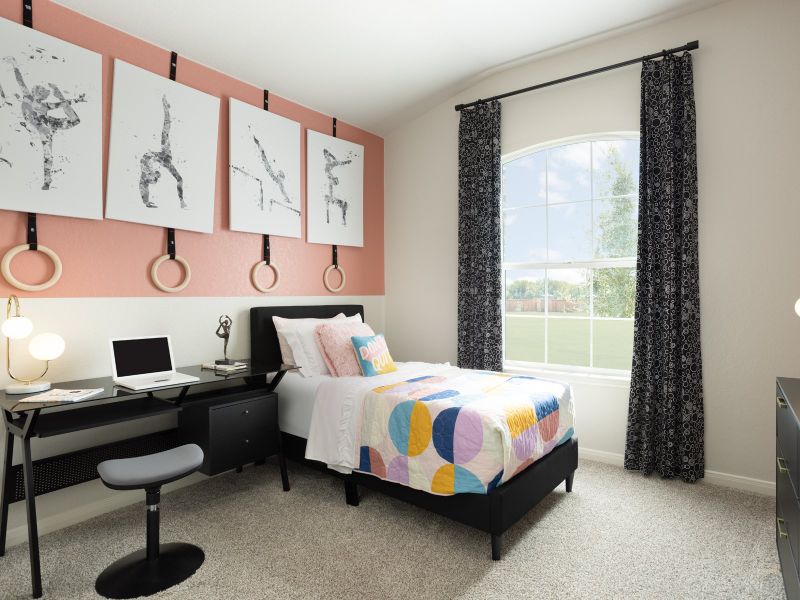 Spacious secondary bedrooms are perfect for guests.