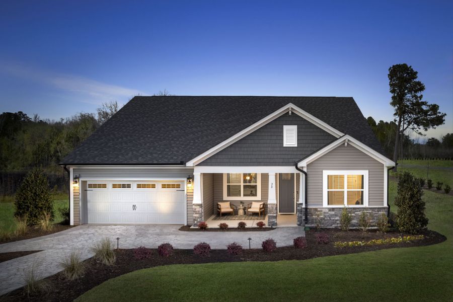 Representative exterior photo of a completed home built from the Clearwater by Mattamy Homes in Madison Park, Lillington, NC (Image 15).