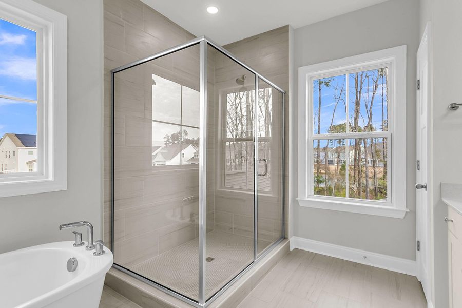 Furnished interior view inside a new home in Tidewater at Lakes of Cane Bay, Summerville (Image 14).