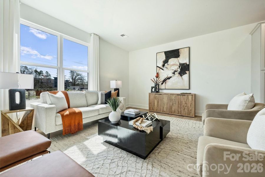 Furnished interior view inside a new home in , Charlotte (Image 8).