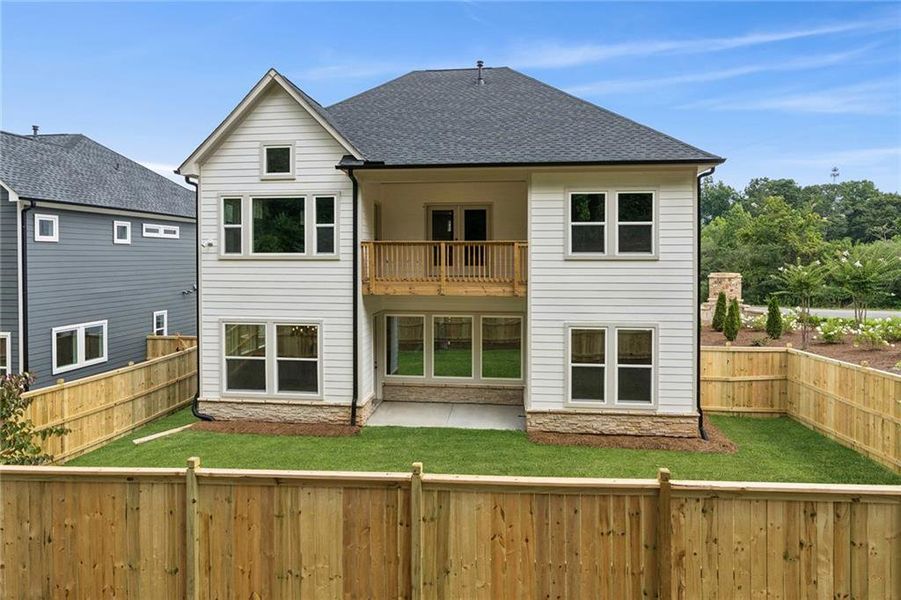Front exterior of a new home in Settingdown Farms, Cumming, GA, highlighting curb appeal (Image 20).