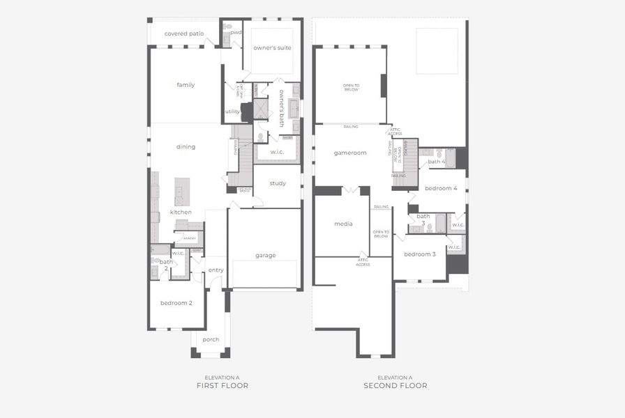2D floor plan layout of this home in Hazelwood 55' Series, Frisco, TX (Image 5).