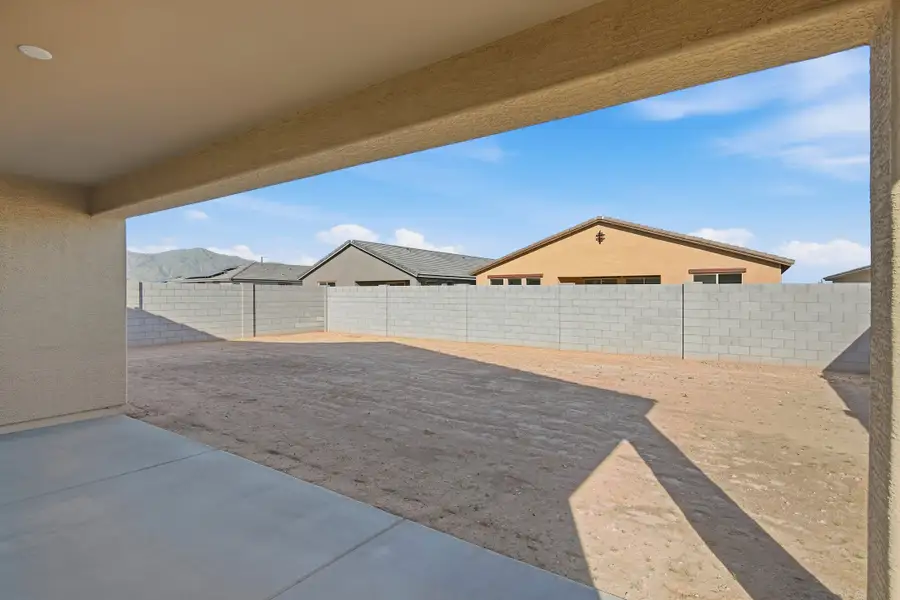 Exterior details and patio area of a home in Marbella at Windrose, Waddell (Image 3). Exterior details and patio area of a home in Marbella at Windrose, Waddell (Image 3).