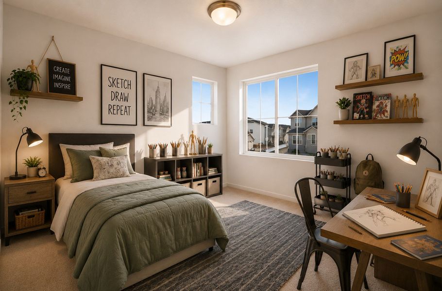 Furnished interior view inside a new home in The Town Collection at Independence, Elizabeth (Image 11).