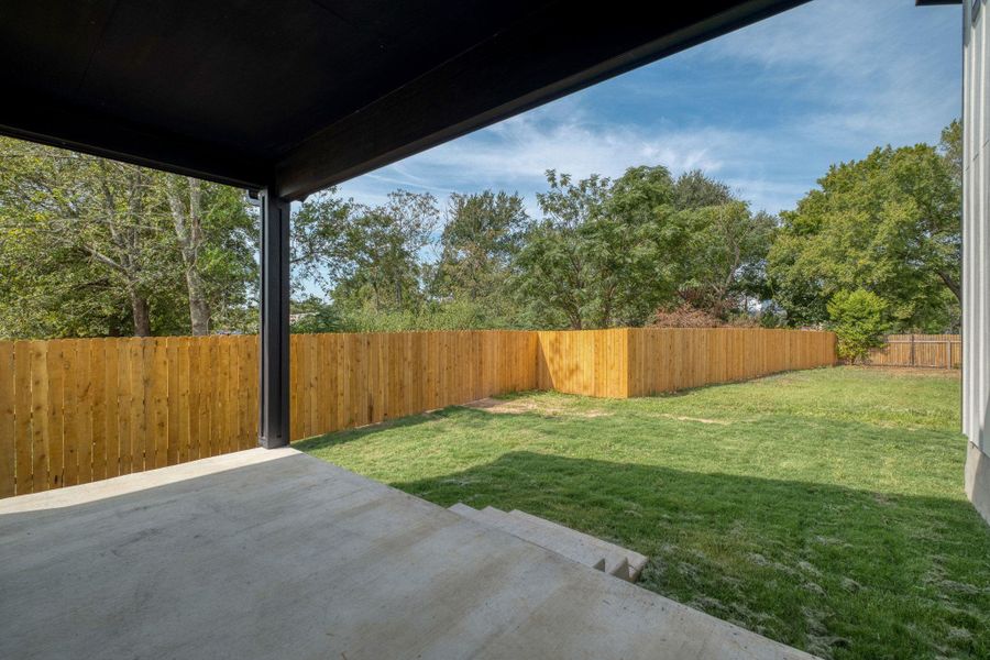 Covered back patio Covered back patio