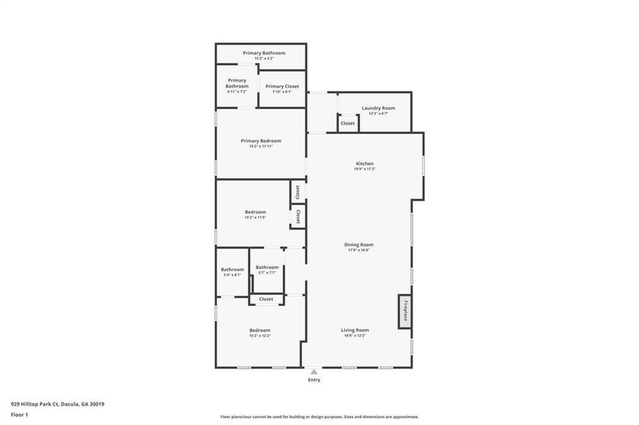 2D floor plan layout of this home in , Dacula, GA (Image 3).