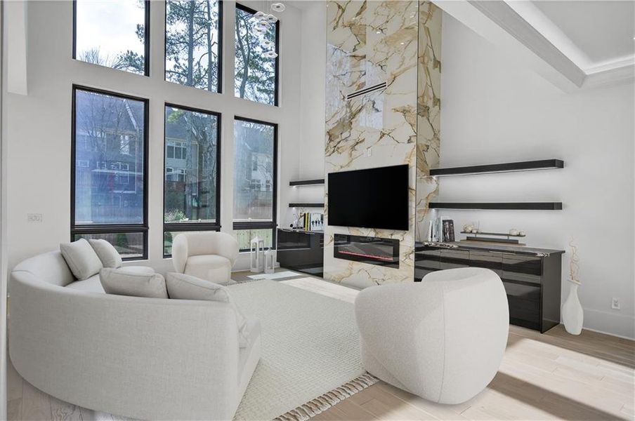 Furnished interior view inside a new home in , Atlanta (Image 11).