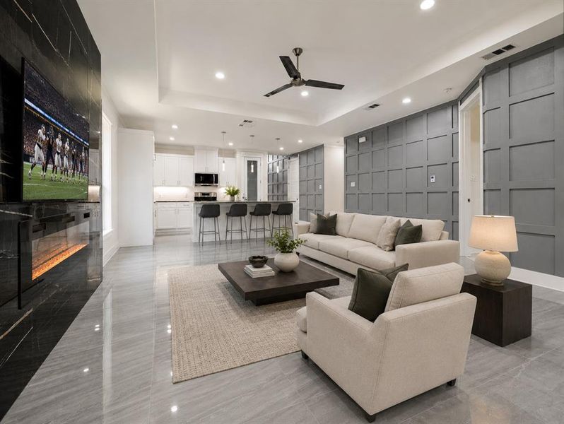 Furnished interior view inside a new home in , Dallas (Image 8). Furnished interior view inside a new home in , Dallas (Image 8).
