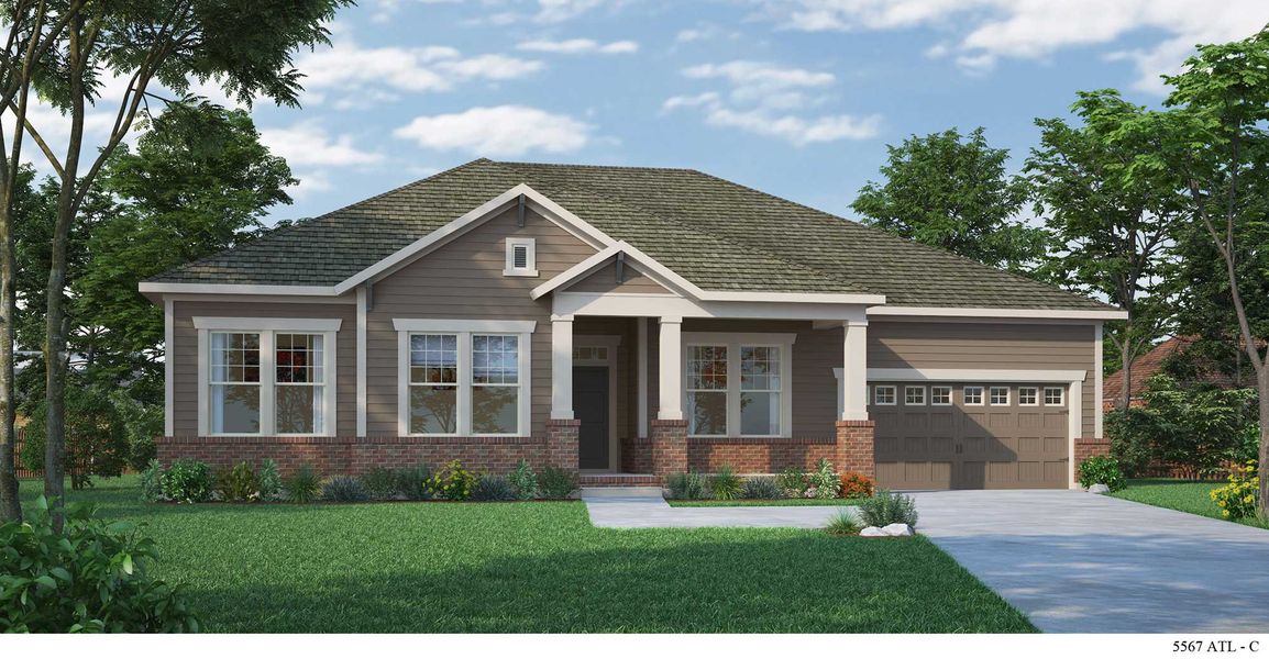 Front exterior of a home in the Old Mill Preserve community, located in Dallas, GA (Image 13).