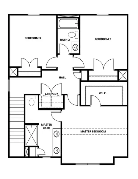 2D floor plan layout of this home in Knights Bridge, Richburg, SC (Image 4).