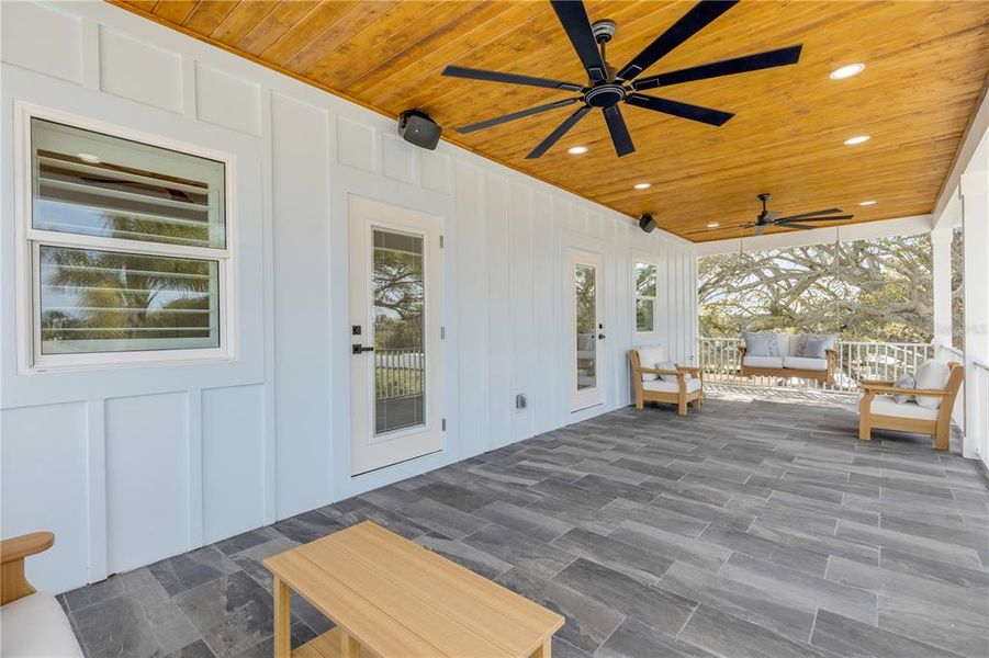 Exterior details and patio area of a home in , New Smyrna Beach (Image 48).