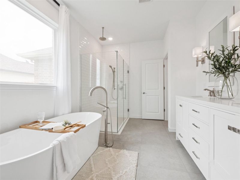 Spa-like primary bath (*Photo not of actual home and used for illustration purposes only.)