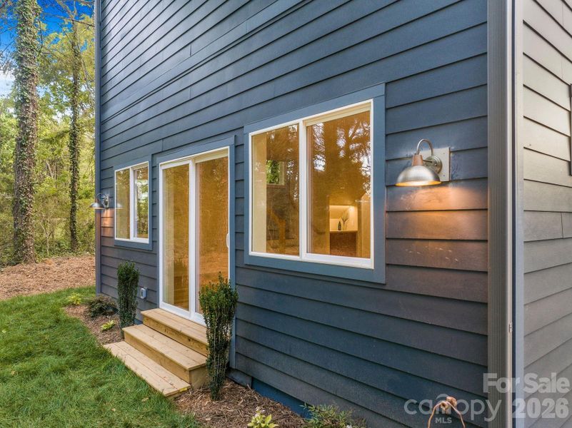 Exterior details and patio area of a home in , Asheville (Image 28).