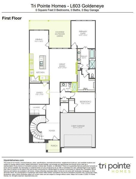 2D floor plan layout of this home in Woodson’s Reserve, Spring, TX (Image 5).