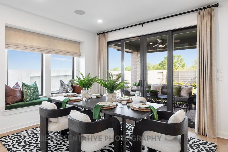 Furnished interior view inside a new home in Pomona: 42ft. lots, Manvel (Image 23).