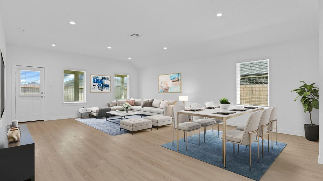 Furnished interior view inside a new home in Watermark, Alvin (Image 7). Furnished interior view inside a new home in Watermark, Alvin (Image 7).