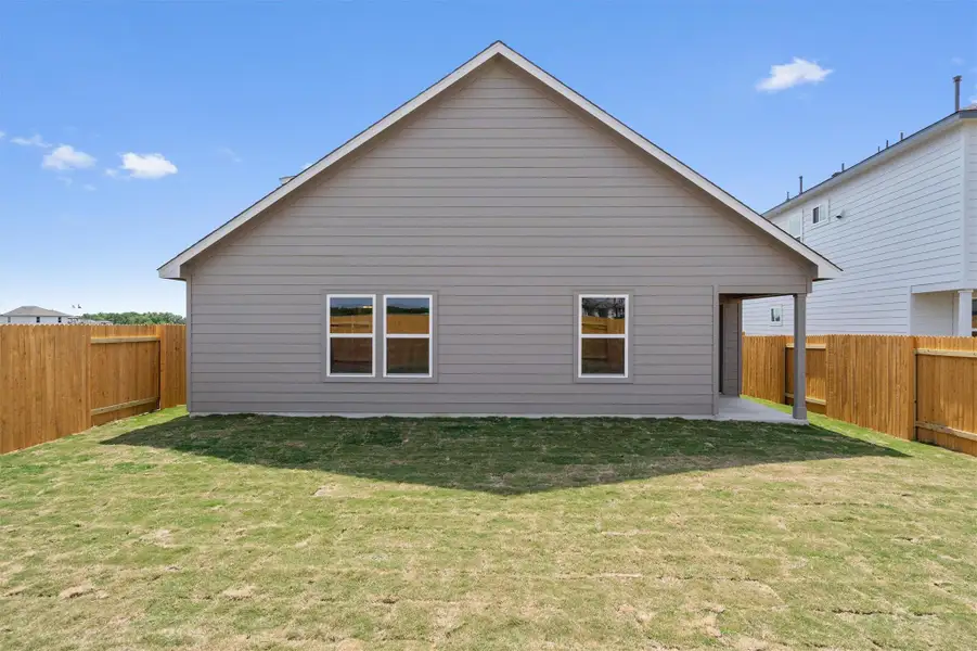 Exterior details and patio area of a home in Butler Farms, Liberty Hill (Image 2). Exterior details and patio area of a home in Butler Farms, Liberty Hill (Image 2).