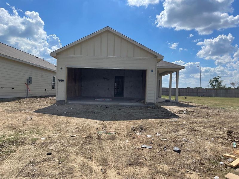 Exterior details and patio area of a home in Barrett Crossing, Crosby (Image 2). Exterior details and patio area of a home in Barrett Crossing, Crosby (Image 2).