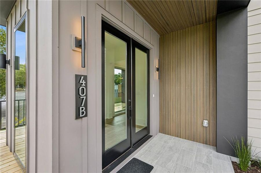 Exterior details and patio area of a home in , Atlanta (Image 27).