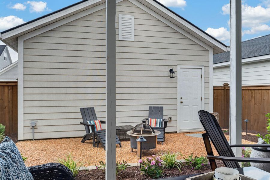 Exterior details and patio area of a home in Nexton - Midtown - The Park Collection, Summerville (Image 3). Exterior details and patio area of a home in Nexton - Midtown - The Park Collection, Summerville (Image 3).