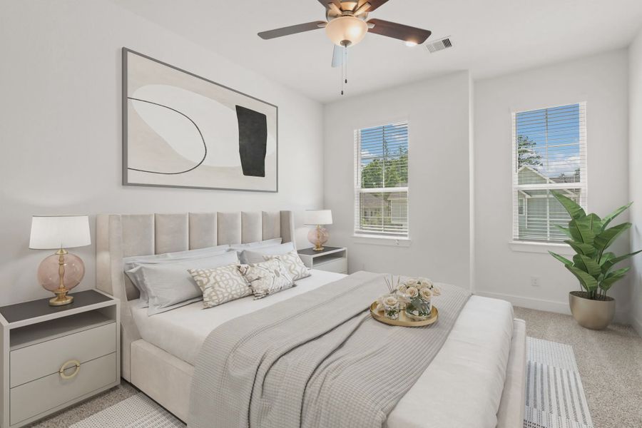 Representative furnished interior of a home built from the Margaux by Chesmar Homes in Meridiana Chateau, Manvel (Image 8).